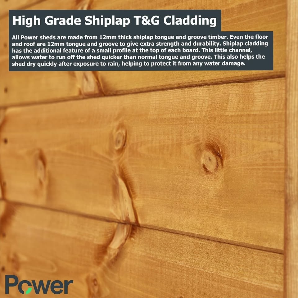 High Grade Premium Pent Summer House Wooden Shed with PVC Window sills, Door & Windows