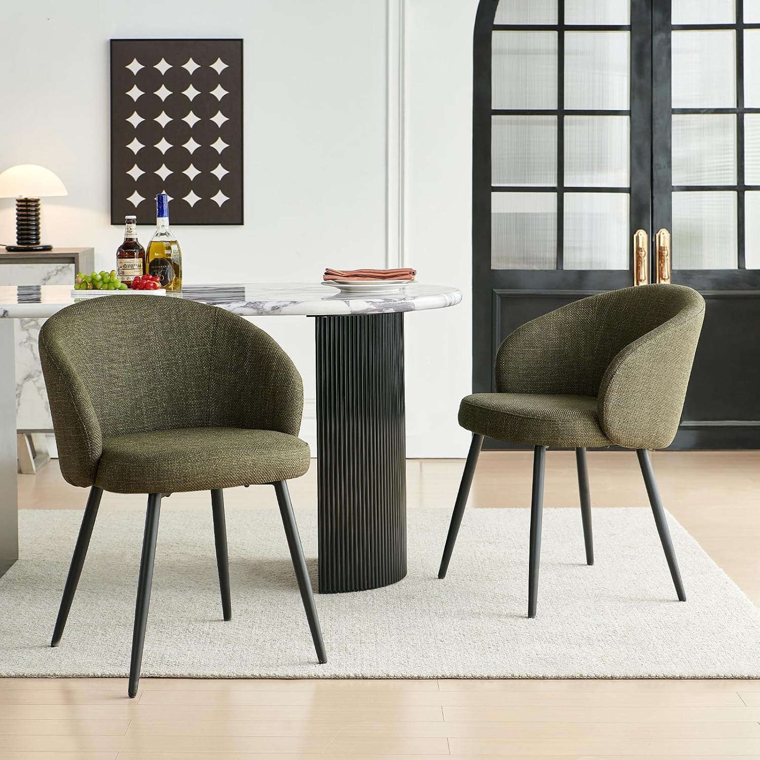 Dining chairs set of 2 Green