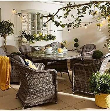 Aluminium Rattan Garden Furniture 4 or 6 Seat Set, All Covered By a 5 Year Warranty